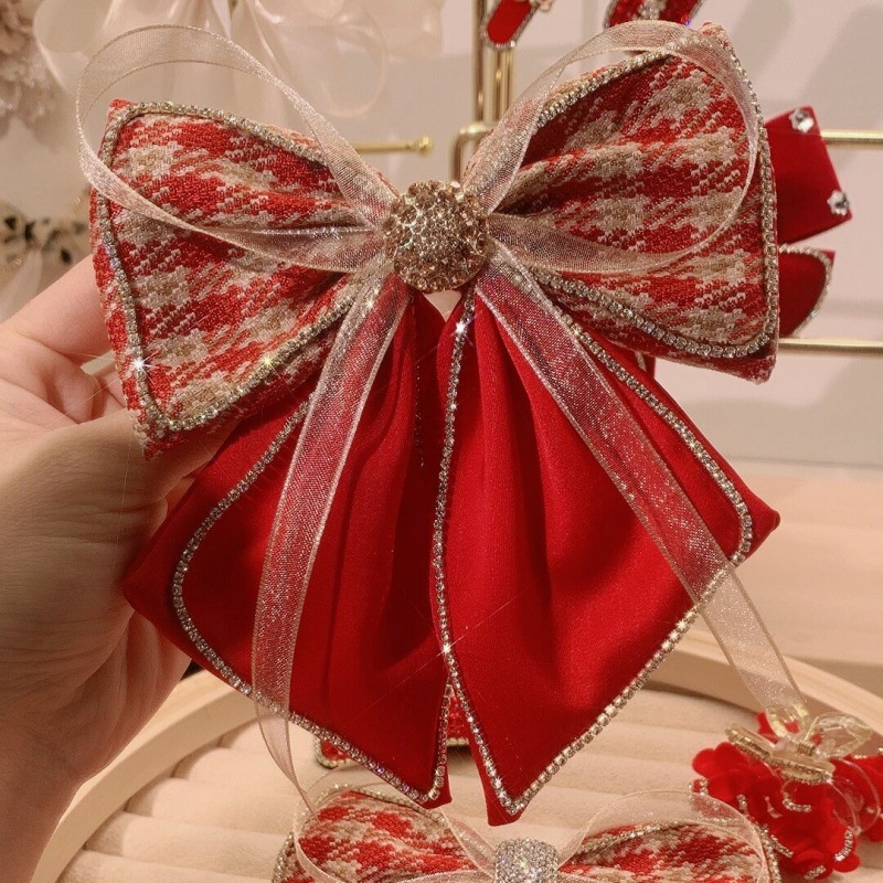 Kẹp Tóc Nơ Đính Đá Thời Trang Cho Nữ