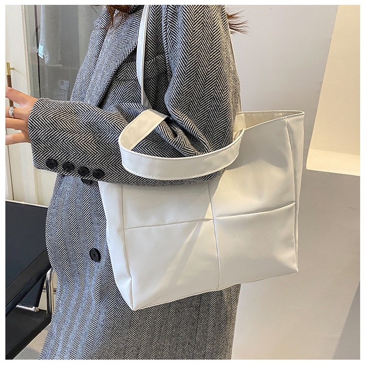 Túi Xách Da Màu Đen / Trắng Cỡ Lớn 30 * 35cm