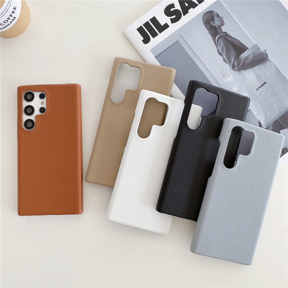 Ốp Điện Thoại Kết Cấu Da Cao Cấp Phong Cách Vintage Cho Samsung Galaxy S23 Ultra S22 Plus S21 S20 Note 20