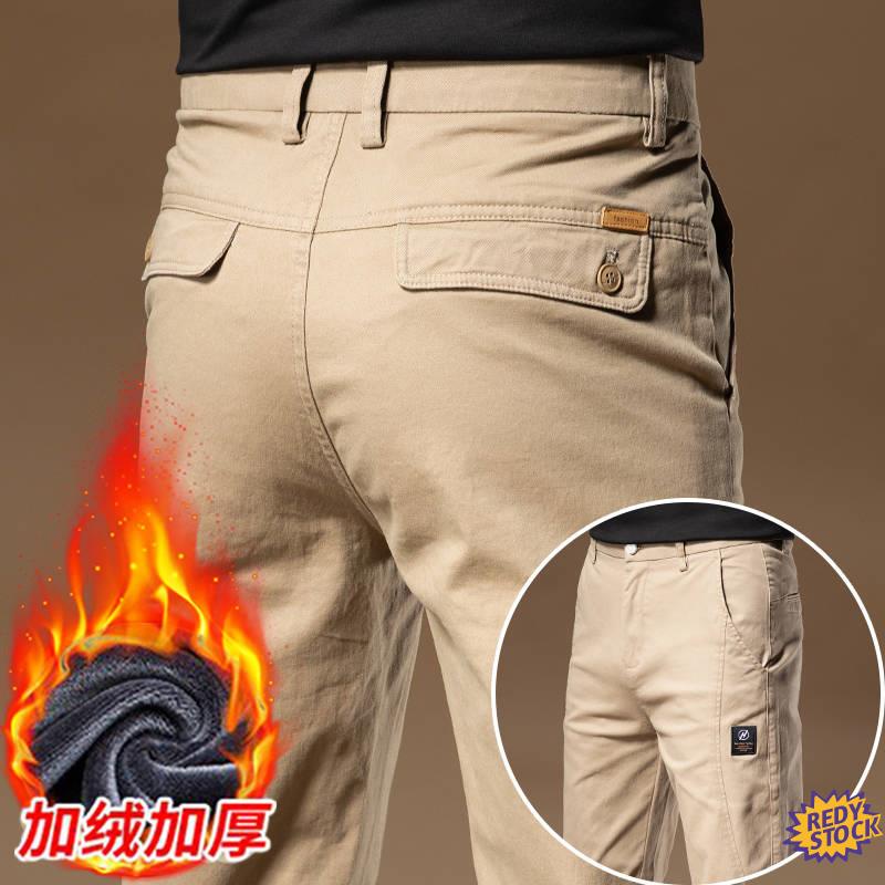 Chất lượng cao Qu N kaki T I H P nam Hiphop Ng R Ng Quần Âu cao Cấp Lót Lông Cừu Mùa Đông Giản Dị Dành Cho nam Và Nữ#Áo Khoác Kaki Cotton Nguyên Chất Dáng Dài Thời Trang 39; s 39; s