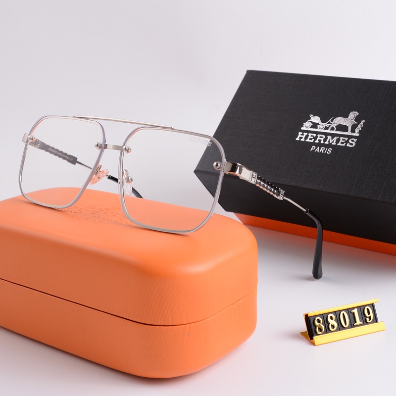 Kính Mát Hermes Gọng Kim Loại Tròng Màu Gradient Sang Trọng 88019 Cho Nam Và Nữ