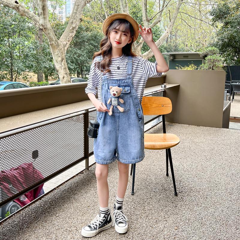 [New Style Offer] ~ Bộ Quần Yếm Denim Phong Cách Thời Trang Mới Cho Bé Gái