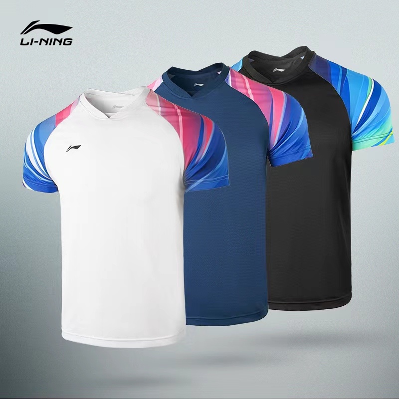 LI NING Áo Thun Thể Thao Cầu Lông Khô Thoáng Nhanh Thời Trang Cho Nam Và Nữ 301