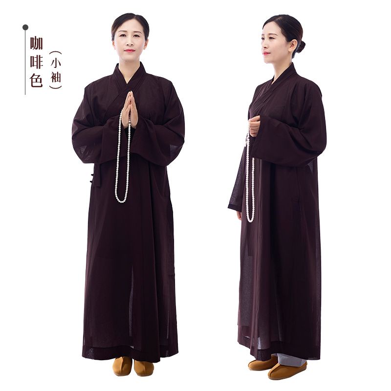 Bộ Trang Phục Phật Giáo Tay Áo Nhỏ Màu Xanh Dương Cho Nam Và Nữ 3.7