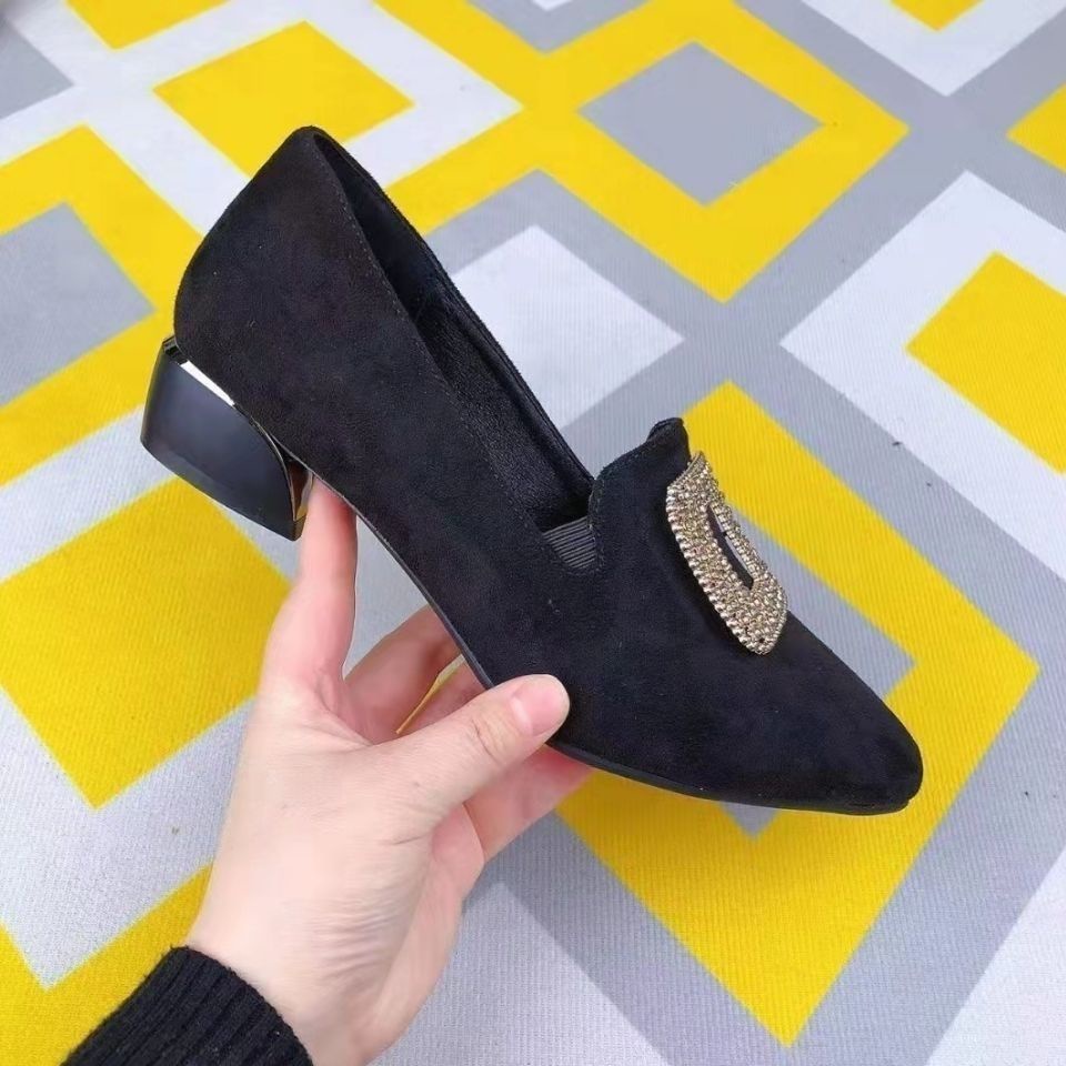 Giày Cao Gót Mũi Nhọn Bằng Da Thật Đế Mềm Dày Dặn Thoải Mái Thời Trang Mùa Xuân Cho Nữ