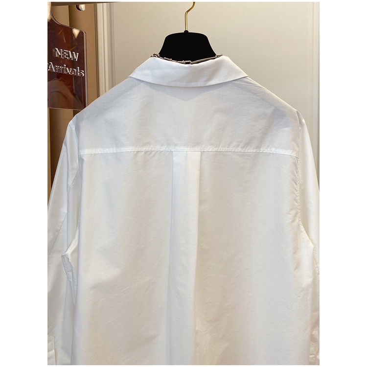 Áo Sơ Mi Dài Tay Xếp Ly Dáng Rộng Phong Cách Hàn Quốc Cho Nữ Baju Baju Wanita Lengan Panjang Hàng Mới Có Sẵn