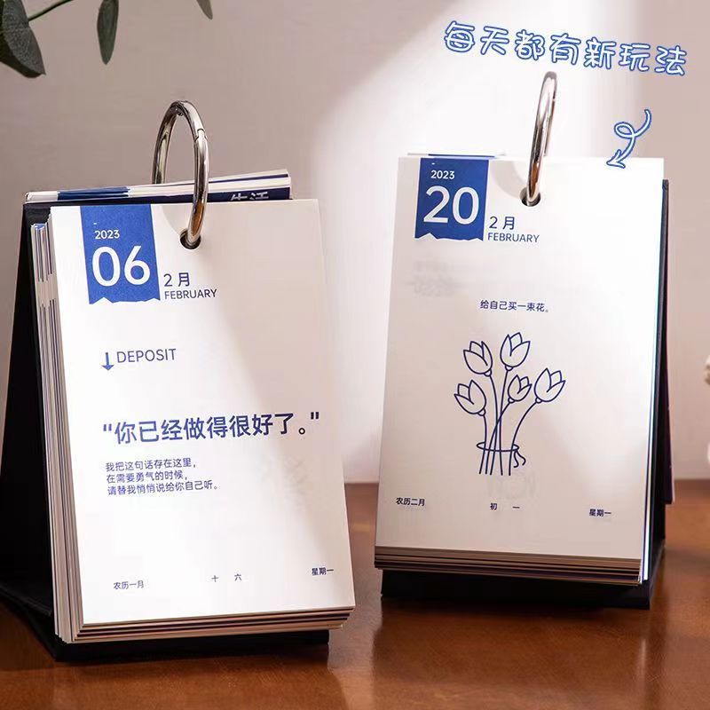 Lịch Để Bàn Qingheji 2023 play bad 365 Ngày Để Bàn Trang Trí