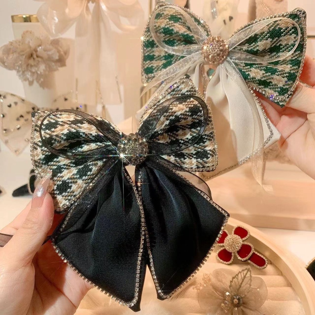 Kẹp Tóc Nơ Đính Đá Thời Trang Cho Nữ