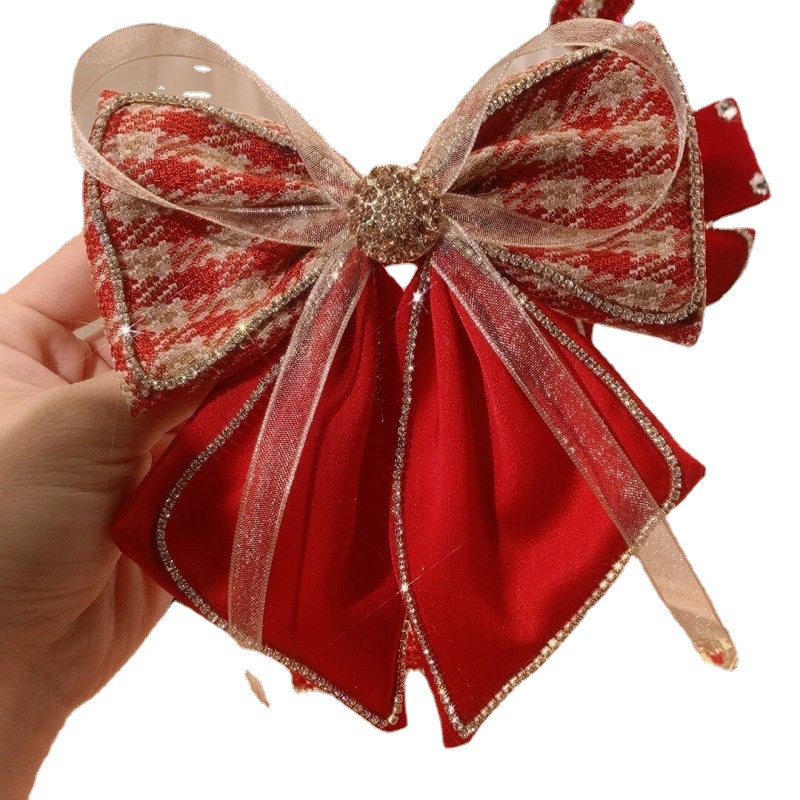 Kẹp Tóc Nơ Đính Đá Thời Trang Cho Nữ