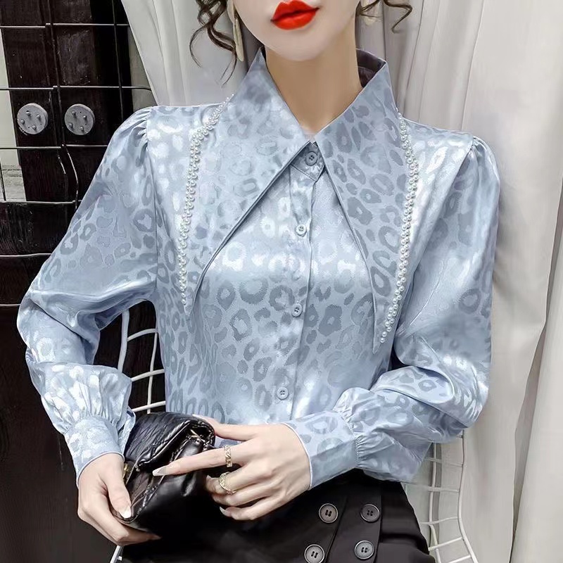 Áo Sơ Mi Tay Dài Dáng Rộng In Họa Tiết Thời Trang Hàn Quốc Cho Nữ