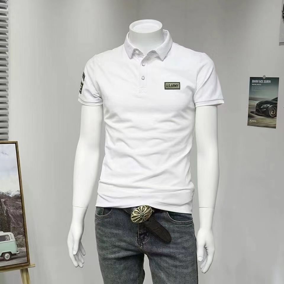 Áo Thun Polo Tay Ngắn Dáng Ôm Phong Cách Hàn Quốc Thời Trang Cao Cấp Cho Nam