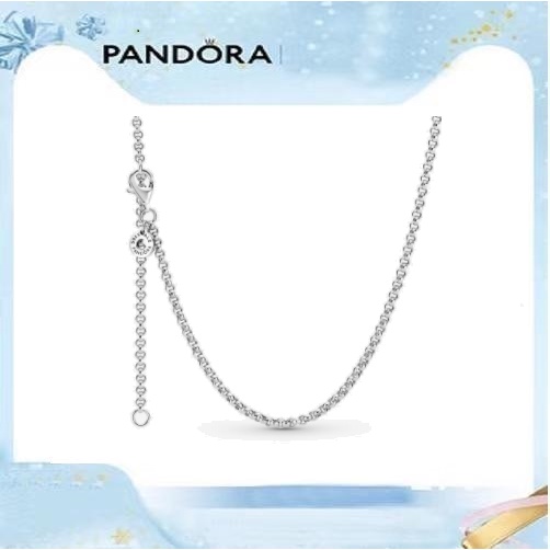 Vòng cổ Mạ Bạc 925 Mỏng Pandora Thiết Kế Đơn Giản Thời Trang Cao Cấp Cho Nữ