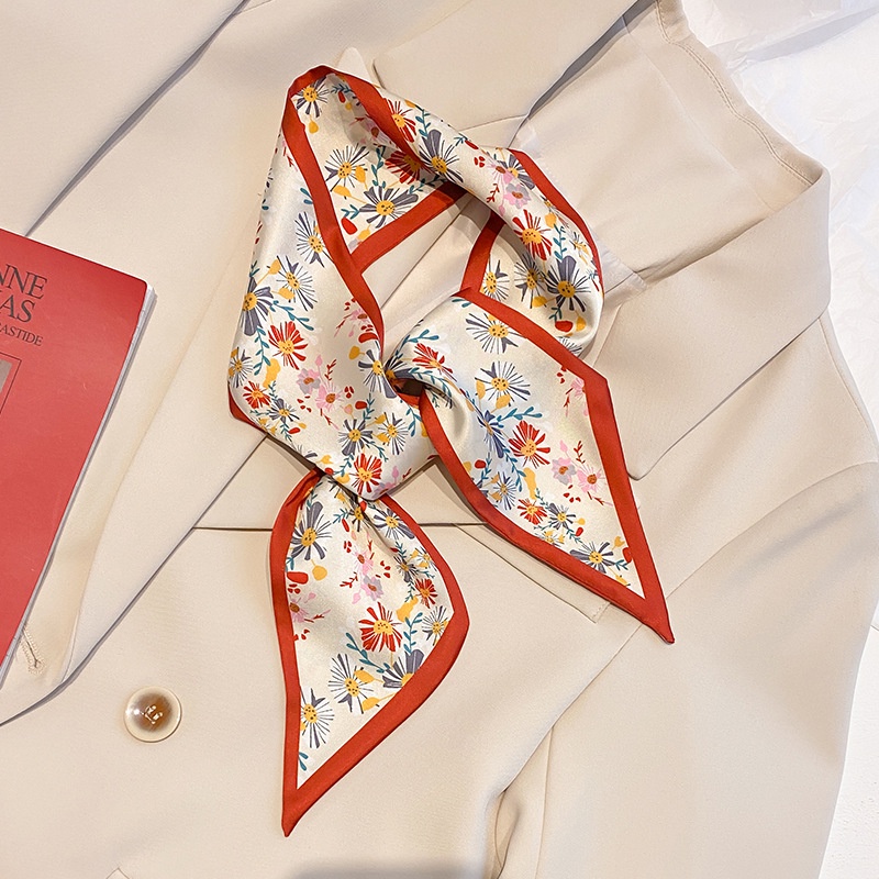 Khăn quàng cổ size 9.5x100cm L596 Turban quấn túi phong cách nhẹ nhàng