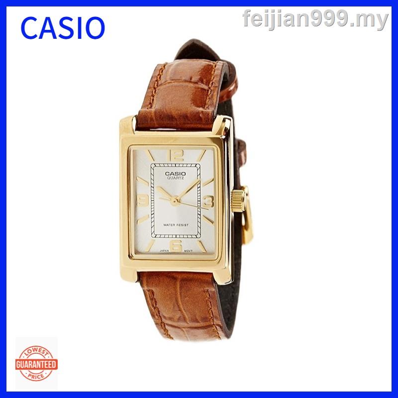 Casio mua đồng hồ vào trở thành CASIO. Đồng Hồ Đeo Tay Mặt Vuông Nhỏ Màu Vàng Kim Vintage Chống Thấm Nước Thời Trang Cho Nữ
