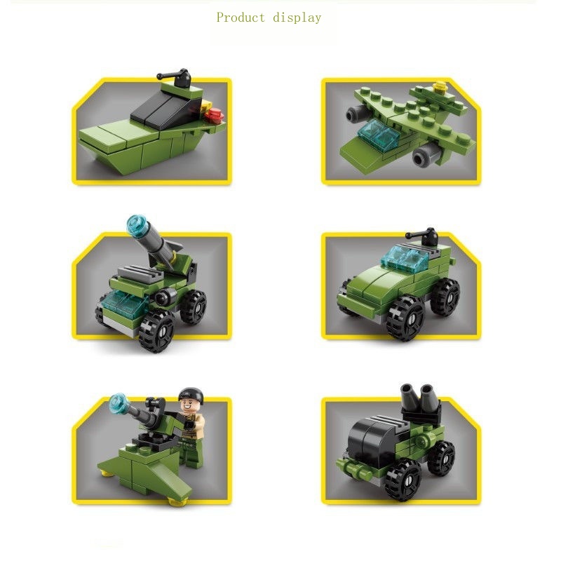 Đồ chơi trẻ em Lắp Ráp Lego Xe Tăng Quân Đội Dành Cho Bé 3 4 6 5 Tuổi