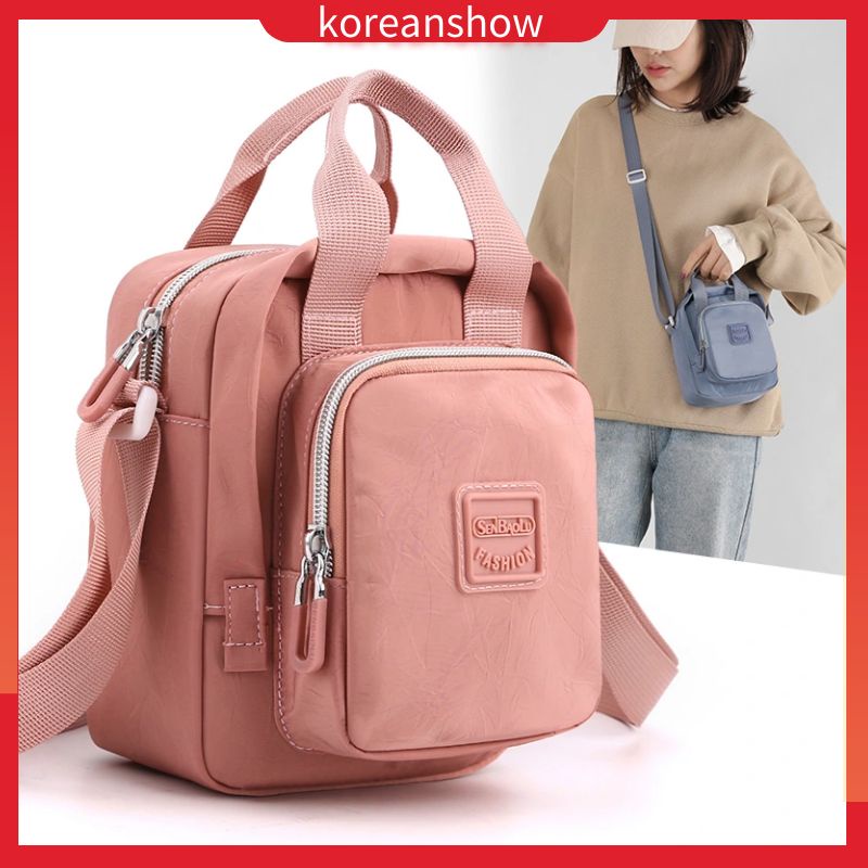 Túi Xách Đeo Vai Kanvas Bằng Vải Bạt Nylon Chống Nước Thời Trang Hàn Quốc Beg Tangan Wanita Murah Nhỏ Nhắn Cho Nữ