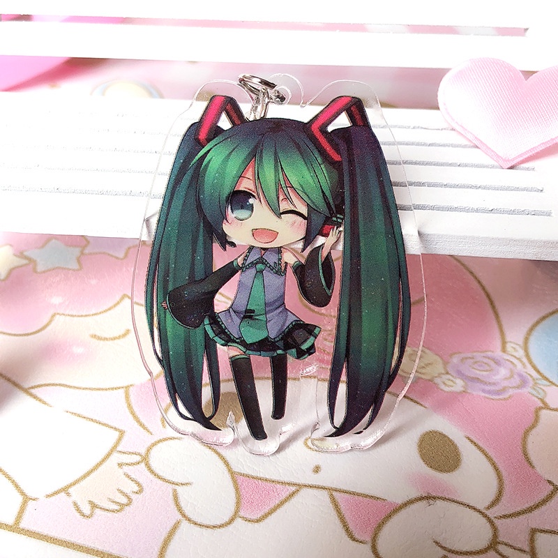Móc Khóa Nhựa Acrylic Hình Hatsune Miku Dễ Thương