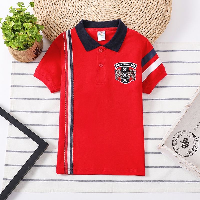 Áo polo Cotton Thời Trang Hàn Quốc Dành Cho Bé Trai