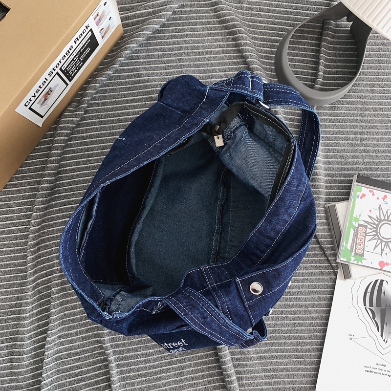Túi đeo vai tote PRETTYZYS sức chứa lớn phong cách Hàn Quốc 2023 dành cho nữ