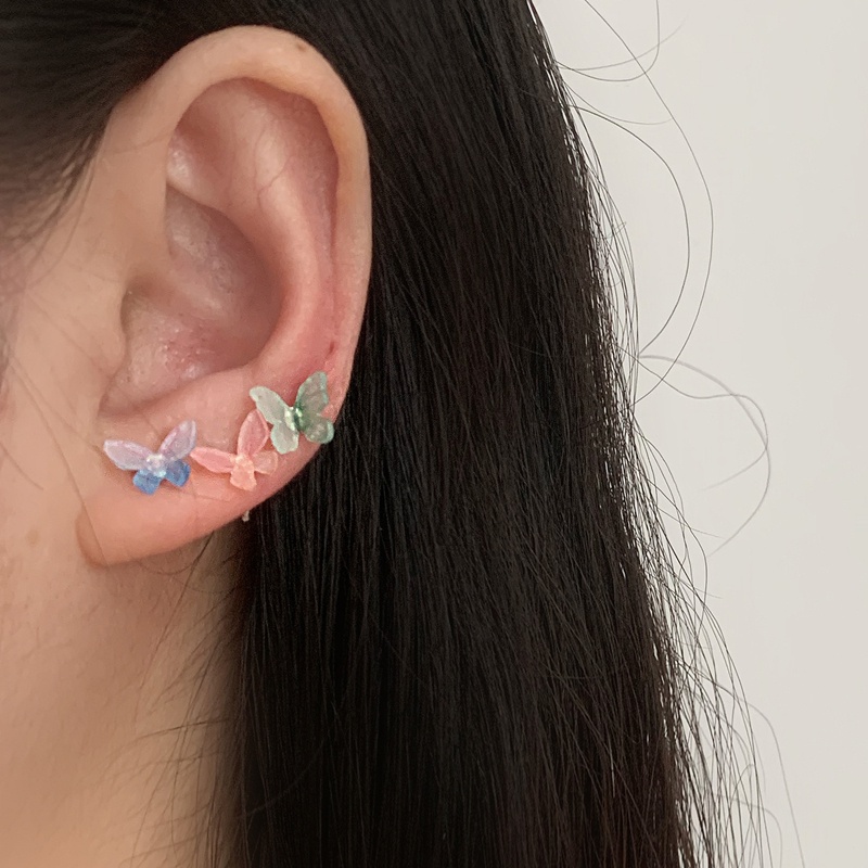 Bộ 8 Đôi Bông Tai Hình Bướm Nhiều Màu Sắc S925 Thời Trang Cho Nữ