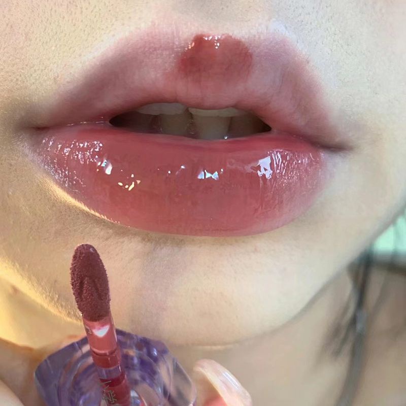 Son Bóng Trong Suốt Và Màu Tím Mơ Mộng ~ Son Môi Nước Không Phai Màu Và Dưỡng Ẩm Môi Cho Nữ