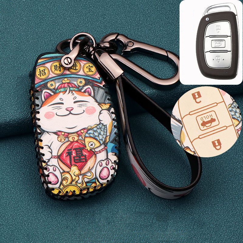 Bao da bọc bảo vệ cho đầu chìa khóa xe hơi Hyundai I10/ Tucson/ Elantra 2020 bọc chìa khoá Hyundai i10, Elantra, Tucson