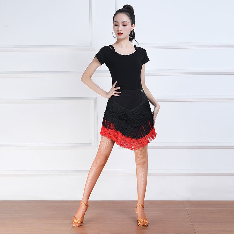 Chân Váy Ngắn Khiêu Vũ Latin Phối Tua Rua Thời Trang Cho Người Lớn 7.17