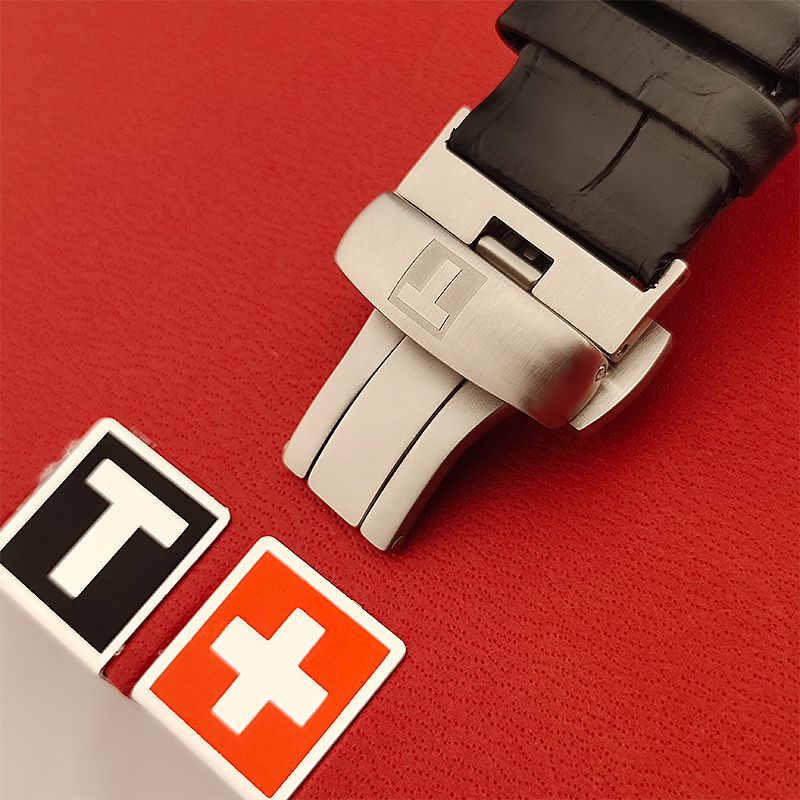 2/26✈Dây Đeo Bằng Da Tissot T035 1853 Kutu T035407Áo Thun In Chữ A T Thời Trang Năng Động035627 Dây Đeo Giao Diện Cong Cho Nam