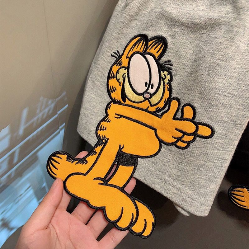 Quần Short Bé Trai Dễ Thương Cá Tính,Quần Short Họa Tiết Mèo Garfield Hoạt Hình Ba Chiều Giản Dị Dành Cho Bé Trai