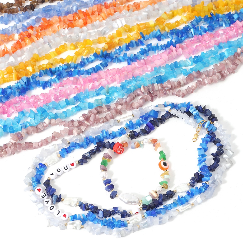 Chuỗi Hạt Đá Opal 4-9mm 80cm Tự Làm Đồ Trang Sức