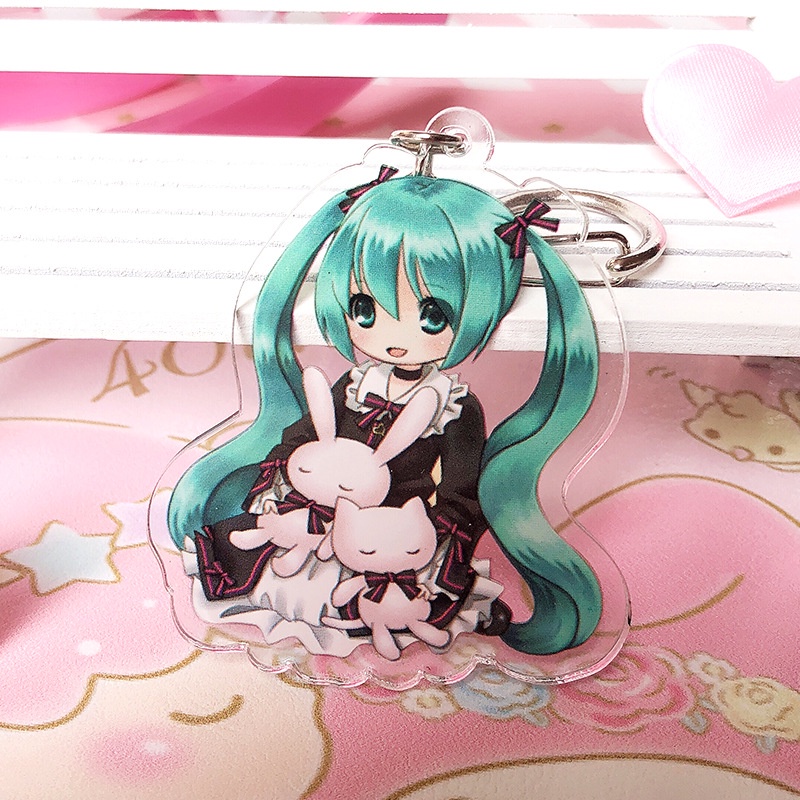 Móc Khóa Nhựa Acrylic Hình Hatsune Miku Dễ Thương