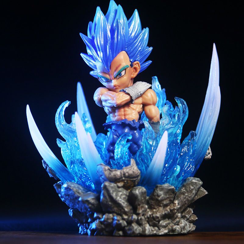Búp Bê Anime Dragon Ball Có Đèn LED Ánh Sáng Xanh GK Super Blue Vegeta Q Trang Trí Không Khí Mát Mẻ Làm Quà Tặng Trang Trí Dragon Ball Led Small Night Lamp GK Super Blue Vegeta Q Version Luminous Anime Garage Kits Model
