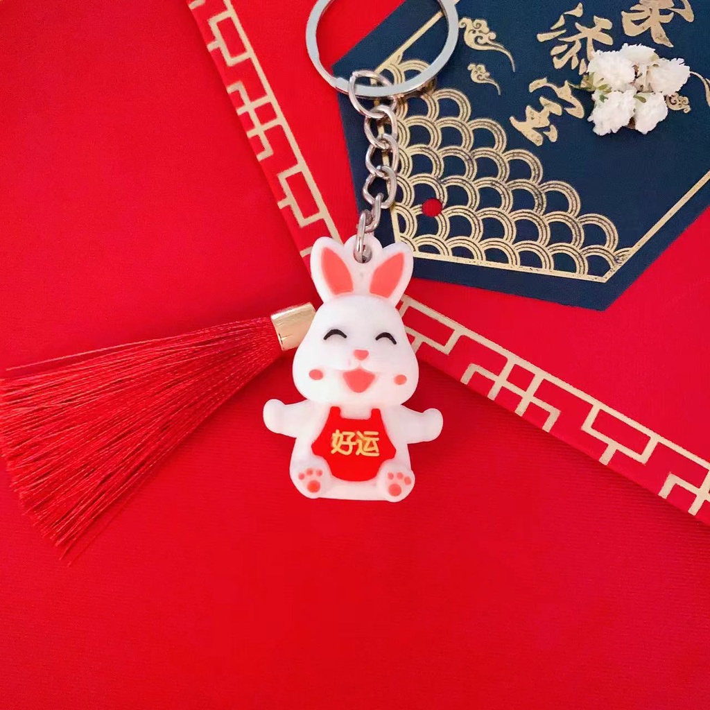 Móc Khóa Hình Thỏ Con Năm Mới 2023 Dễ Thương