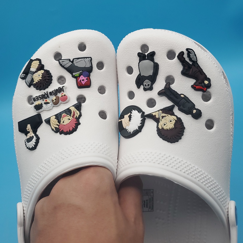 Phụ kiện dép Crocs jibbitz trang trí tự làm bằng PVC thiết kế nhân vật hoạt hình anime Nhật Bản