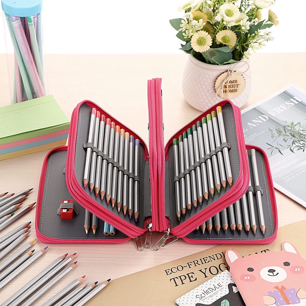 Hộp Đựng Bút Chì Dung Tích Lớn estuche escolar Kawaii Vải canvas Dành Cho Học Sinh