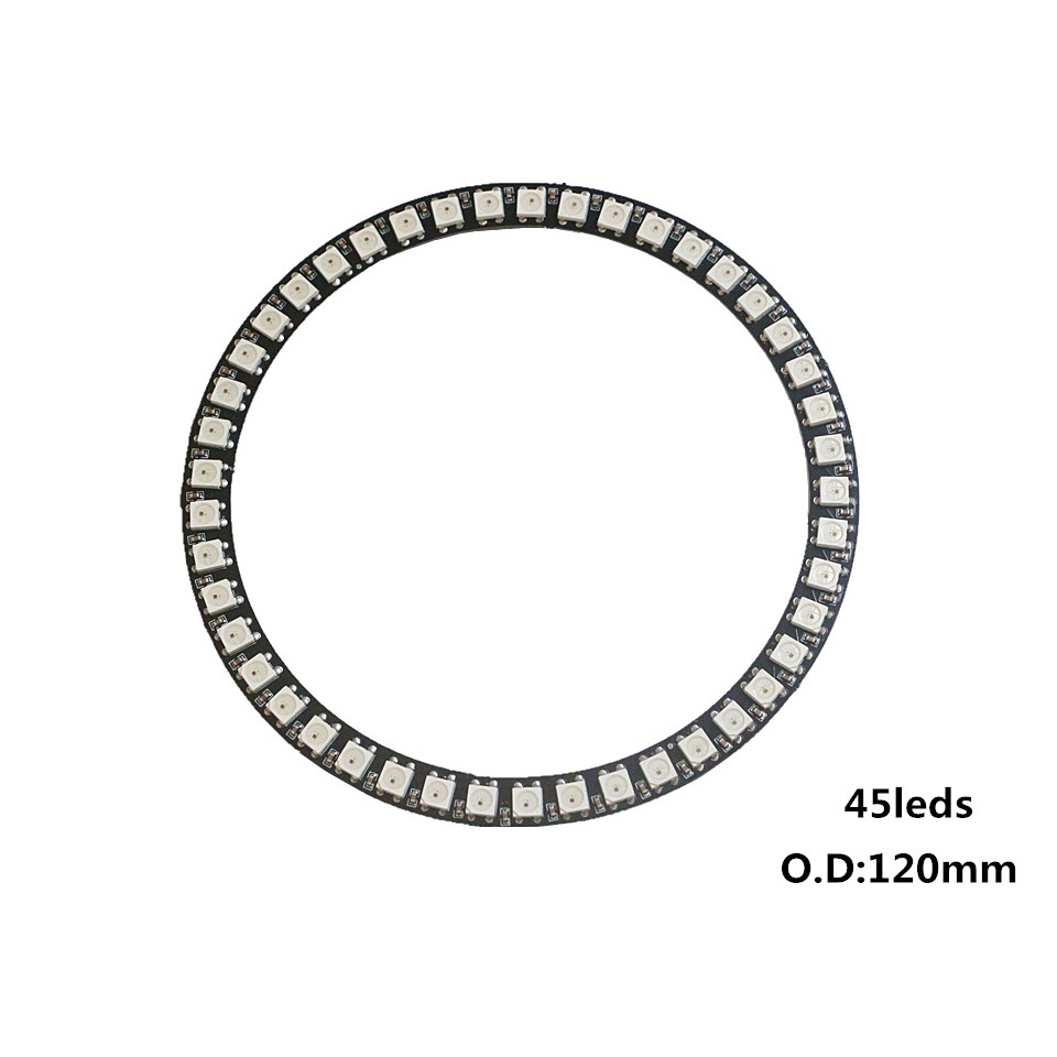 Vòng Đèn Led Xnbada DC5V WS2812B pixel 8 12 16 24 35 45 128 LEDs WS2812 SK6812 5050 RGB WS2812 ic