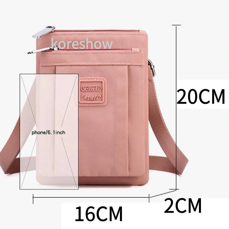 Túi Xách Đeo Vai Vải Bạt Nylon Kanvas Cỡ Nhỏ Chống Nước Thời Trang Hàn Quốc Beg Tangan Wanita Murah Cho Nữ