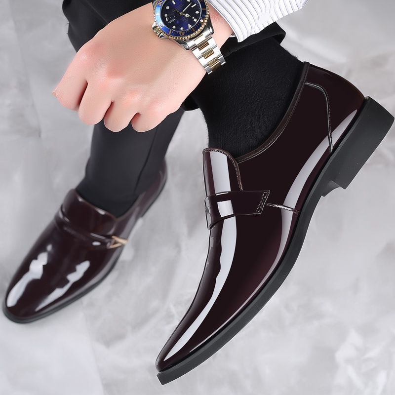 Giày Da Mũi Nhọn Phong Cách Hàn Quốc Thời Trang Cho Nam