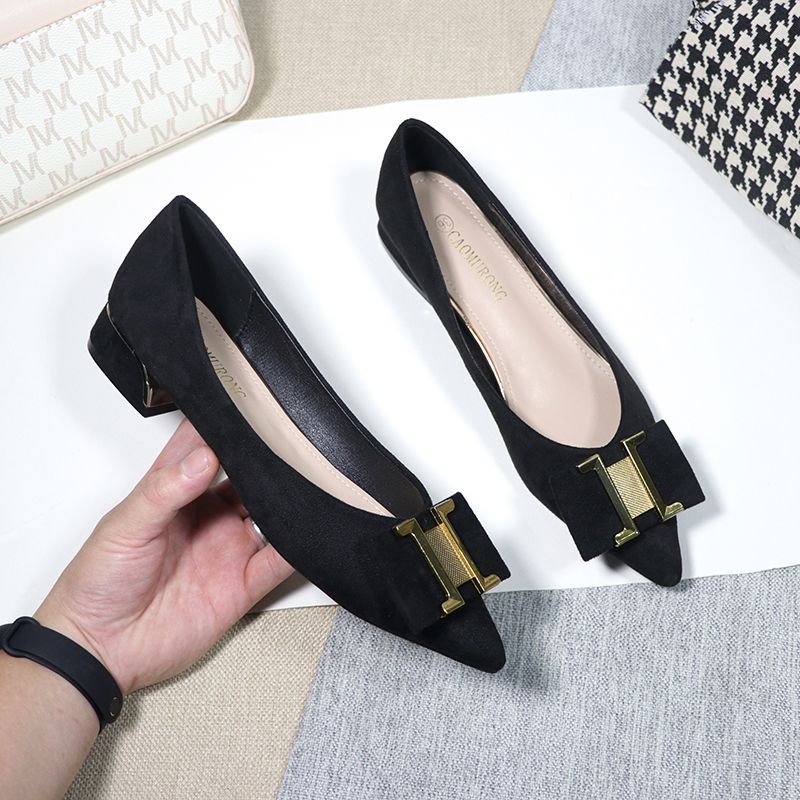 Giày Cao Gót 3Cm Mũi Nhọn Đế Mềm Dày Dặn Size 33-42 Thời Trang 2023 Cho Nữ