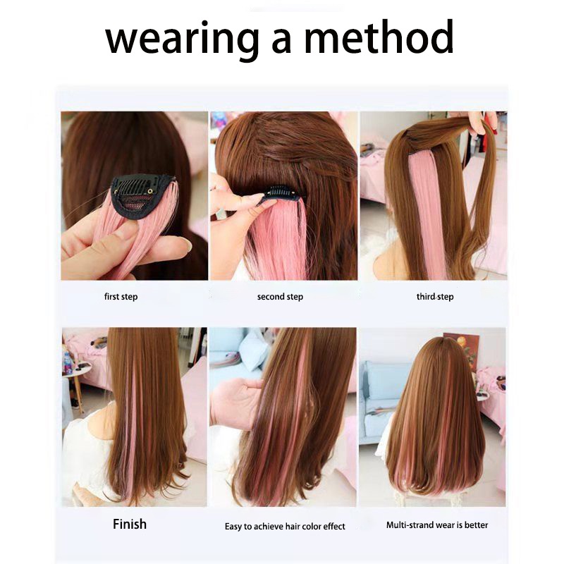 Tóc Giả Dài Thẳng Nhiều Màu Sắc Thời Trang Dành Cho Nữ