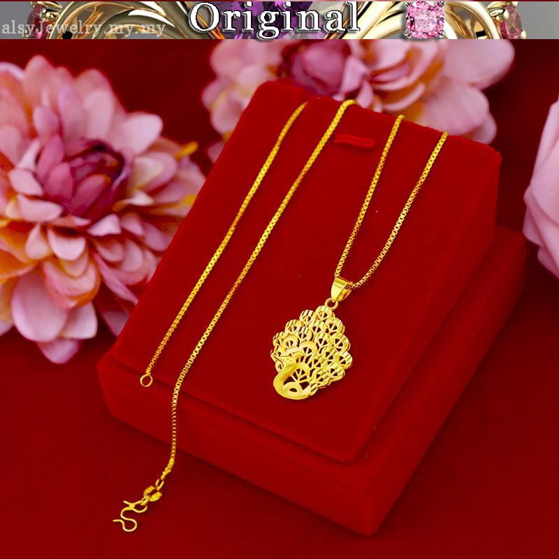 Vòng cổ Mặt Hình Chim Công Màu Vàng 916 916G 916G