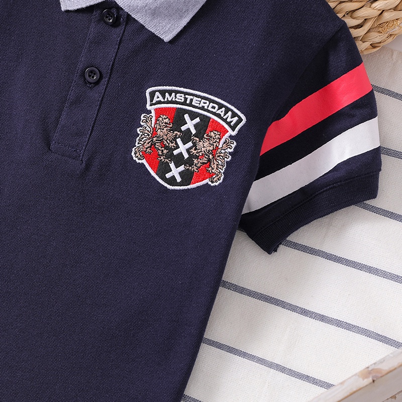 Áo polo Cotton Thời Trang Hàn Quốc Dành Cho Bé Trai