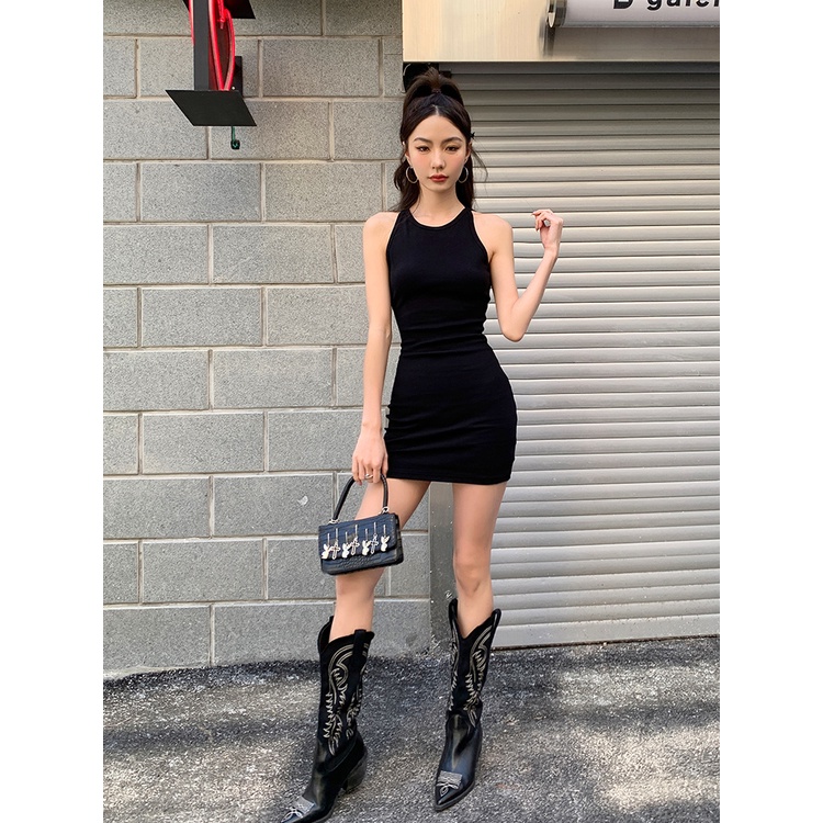 Lalisas Đầm Hở Lưng Phong Cách Âu Mỹ Quyến Rũ Cho Nữ