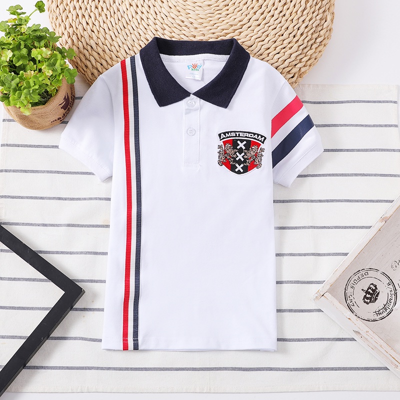 Áo polo Cotton Thời Trang Hàn Quốc Dành Cho Bé Trai