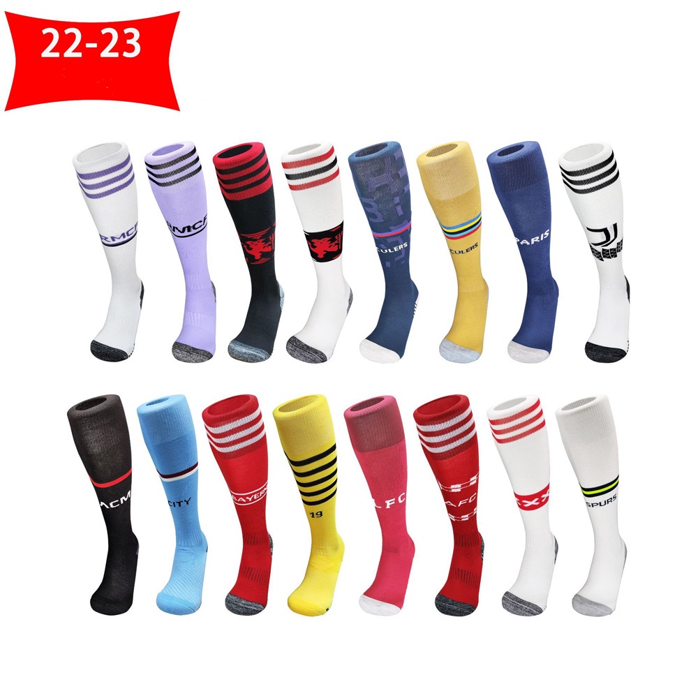 ✨Vớ Thể Thao Dài Qua Gối Dày Dặn Phong Cách Câu Lạc Bộ Bóng Đá Châu Âu Size 22-23