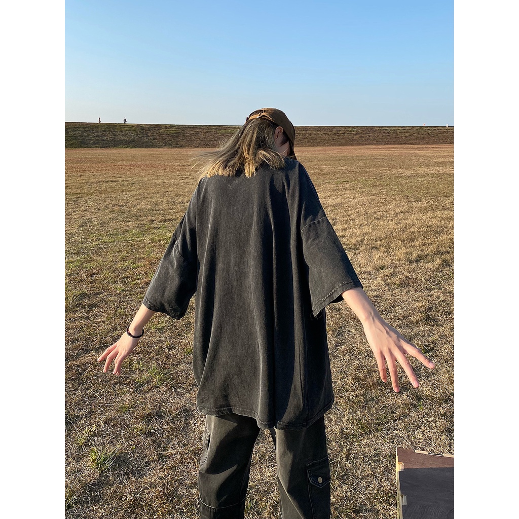 Ethelgirl Áo Thun Tay Ngắn Cổ Tròn In Chữ Phong Cách Vintage Dành Cho Nữ