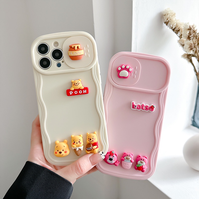 Ốp Điện Thoại Kiểu Vali Họa Tiết Gấu Nâu Cho iPhone 12 13 11 PRO MAX XR 11 12 PRO X XS MAX