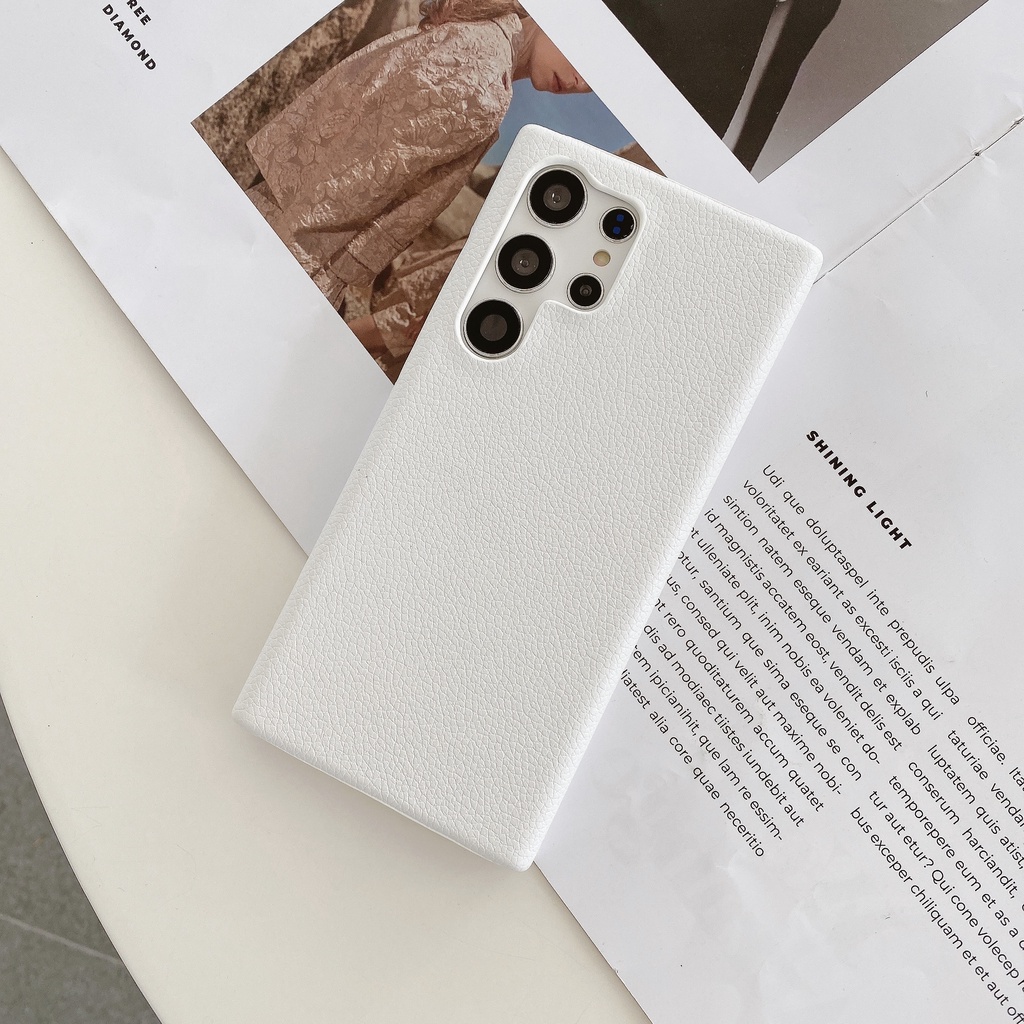 Ốp Điện Thoại Kết Cấu Da Cao Cấp Phong Cách Vintage Cho Samsung Galaxy S23 Ultra S22 Plus S21 S20 Note 20