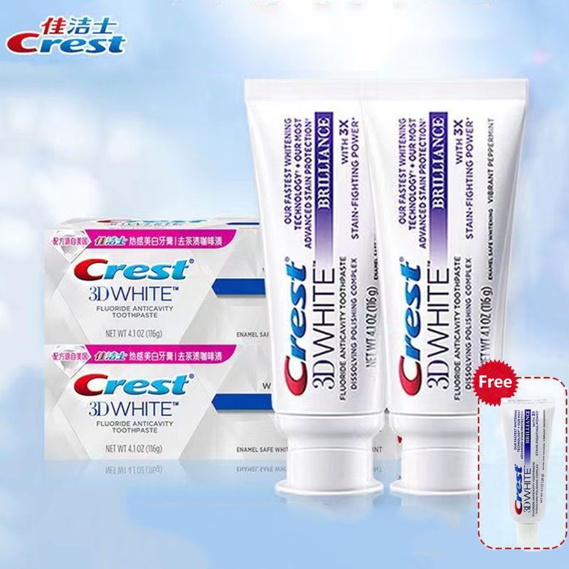 Crest Kem Đánh Răng Làm Trắng Tạo Bọt Trà Cà Phê Chăm Sóc Răng Miệng