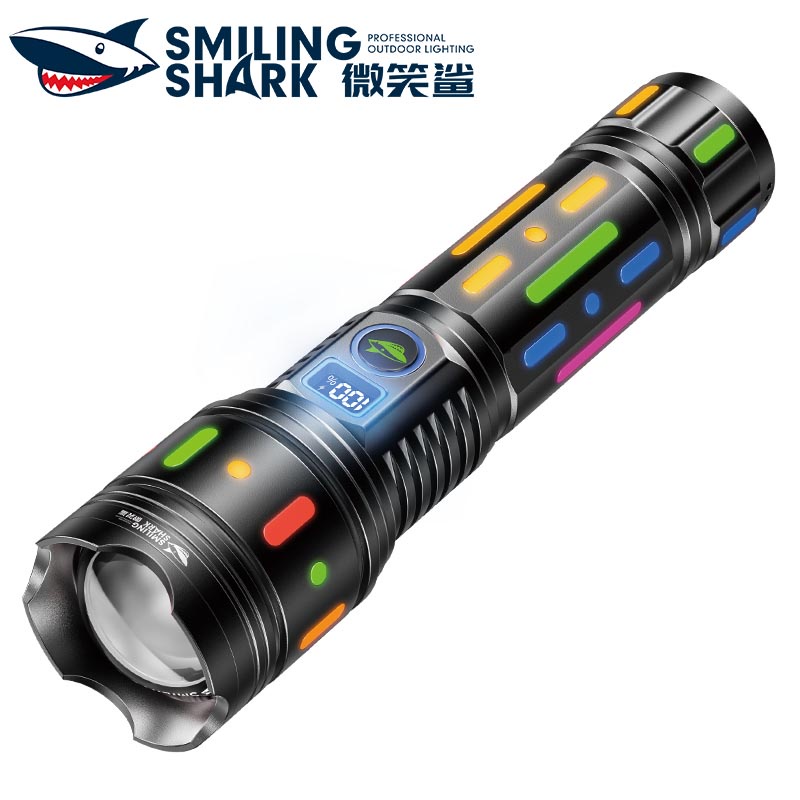 SmilingShark SD5993 Đèn Pin Siêu Sáng 8400 lumens Type-C Sạc Lại Có Thể Phóng To Chống Thấm Nước Cho Cắm Trại